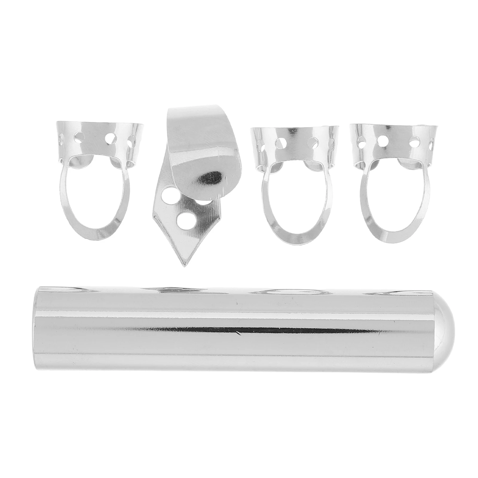 

Electric Slide Bar Accessories Silver Metal Finger Slider Tune Stick Durable Solid Handheld Design Adjustable Sound Effects