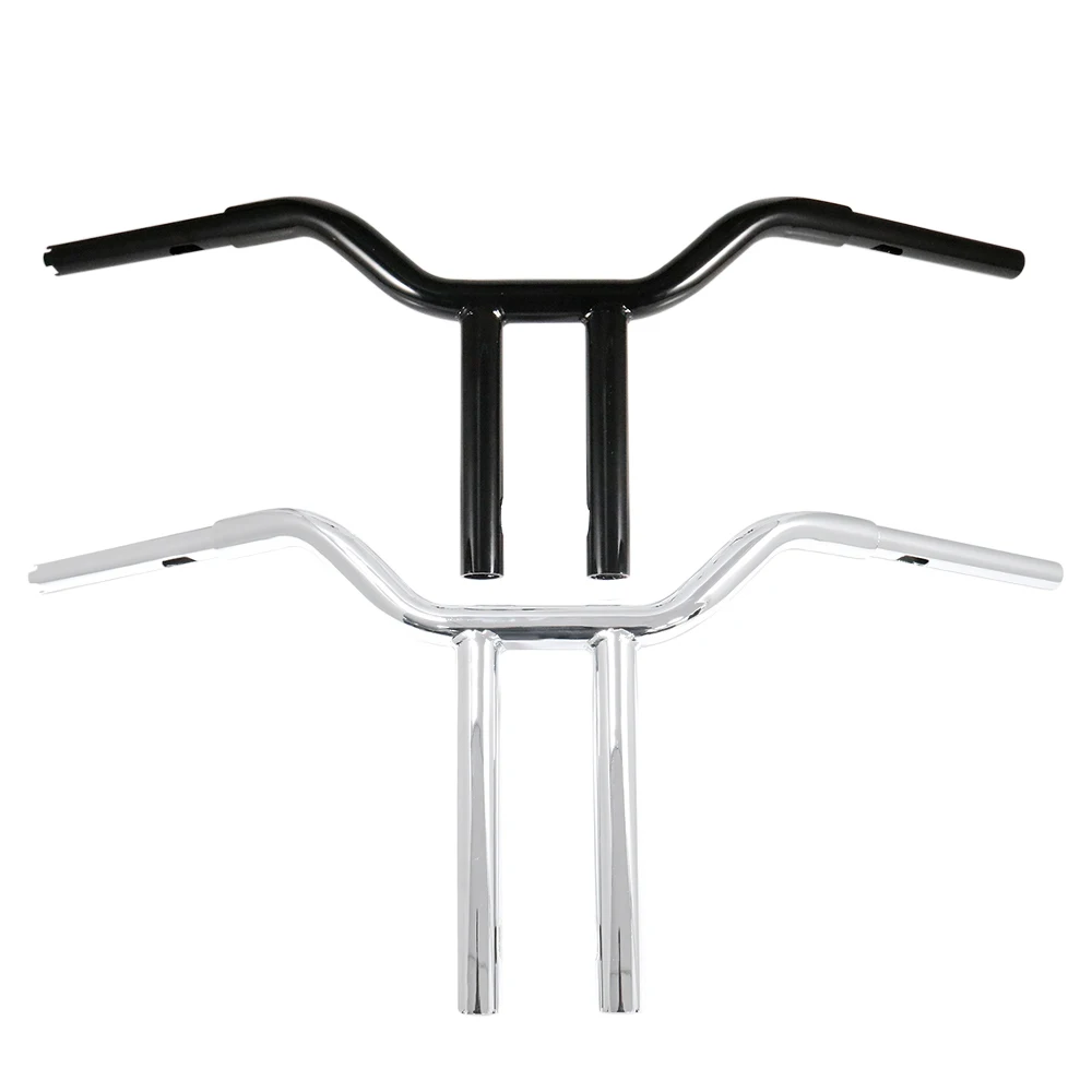 Retro Motorbike Handlebars 12'' 14'' Rise Pullback T-bars 1'' Handles for Dyna Electra Glide Sportster Touring Road King Softail