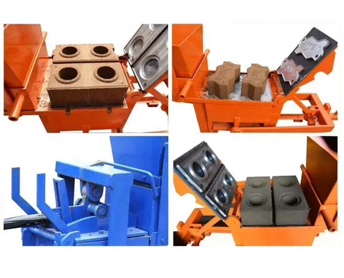 2-45 Manual Clay Block Machine Eco Interlocking Block Bricks Machine Clay Bricks Making Machinery