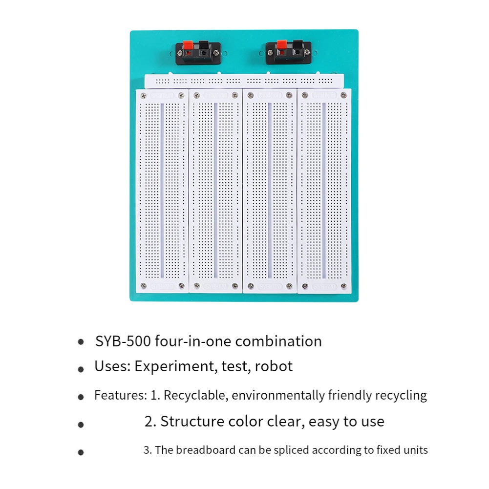 

Breadboard For Electronic Projects Reusable Plastic Combination Breadboard 238*198*11mm Breadboard Circuit Test