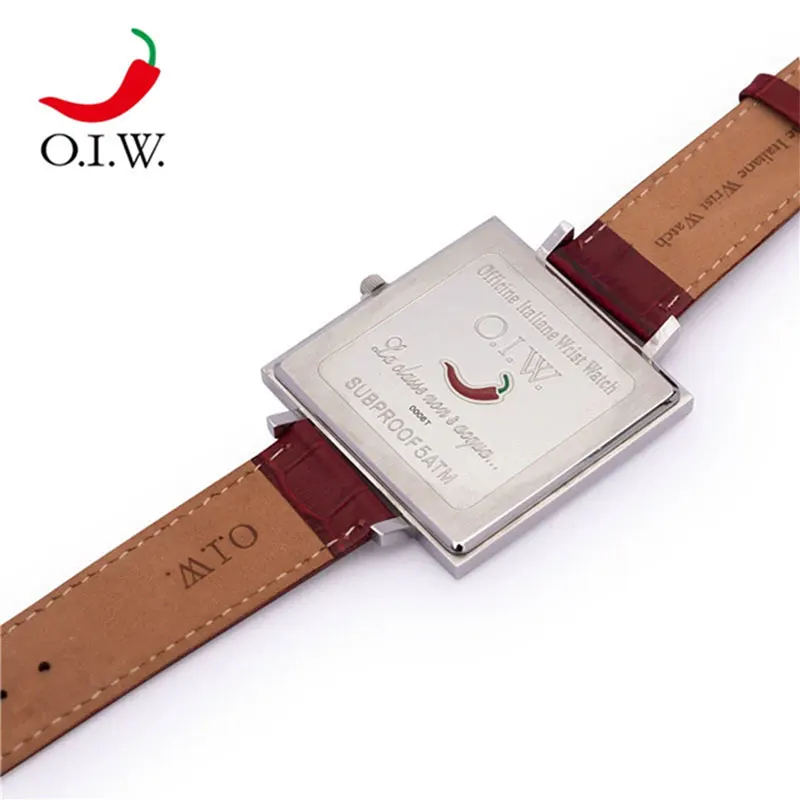 

Wholesale Custom 3Atm Waterproof Leather Strap Watch Square Shaped Face Design 316 Stainless Steel Quartz Watch