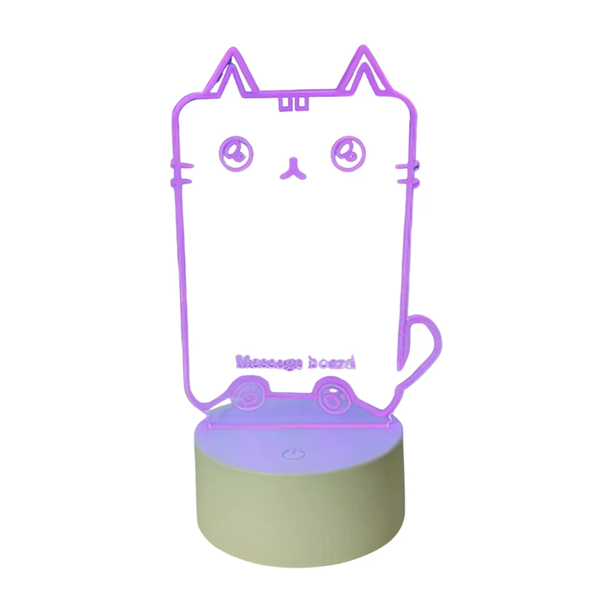 

A71P Transparent LED Night Light USB Night Light Erasable Writing Board Desktop Decoration Cat