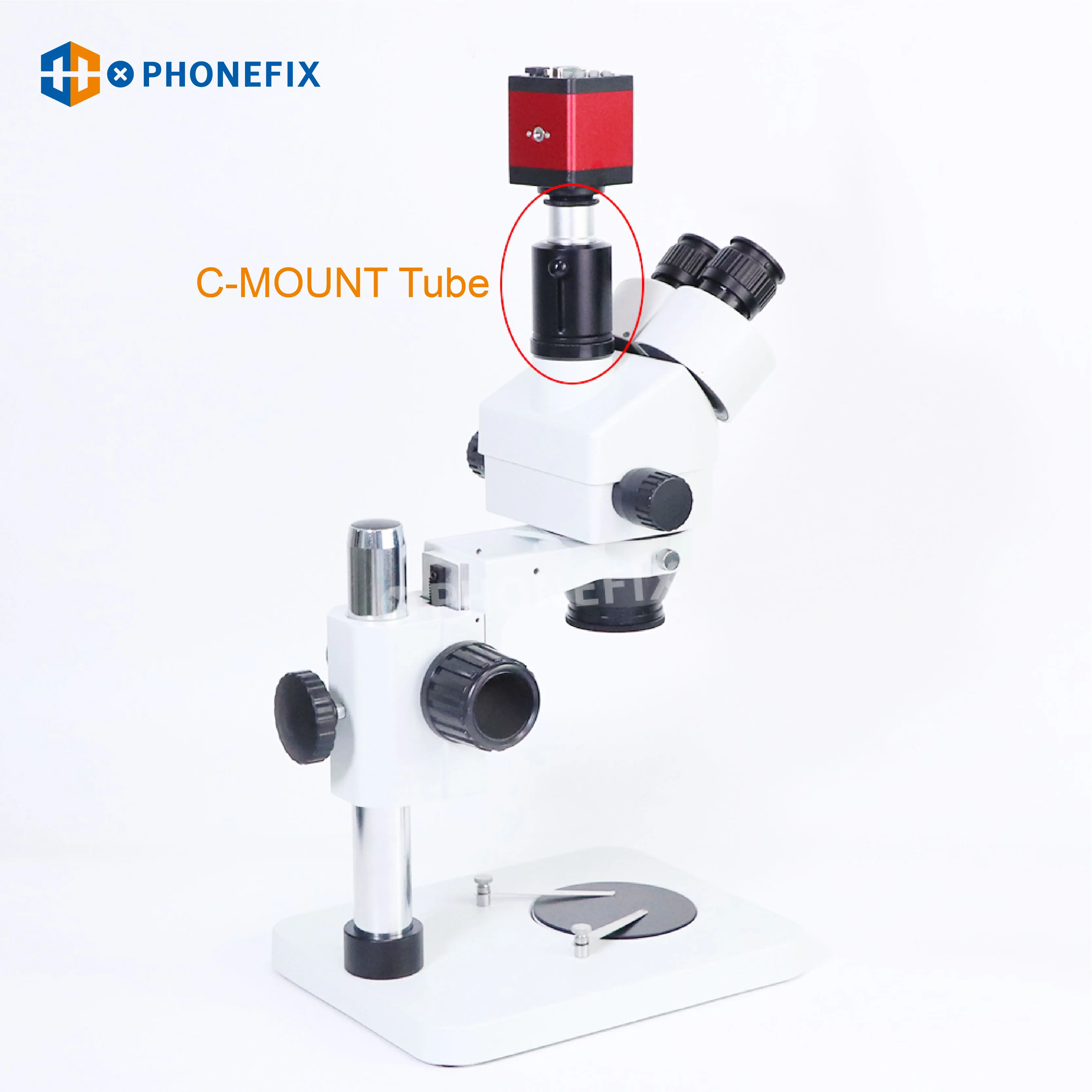 33mm CTV Stereo Trinocular Microscope Camera Adapter 25mm C mount Industrial Digital Video Microscopio Camera Aadapter Tube