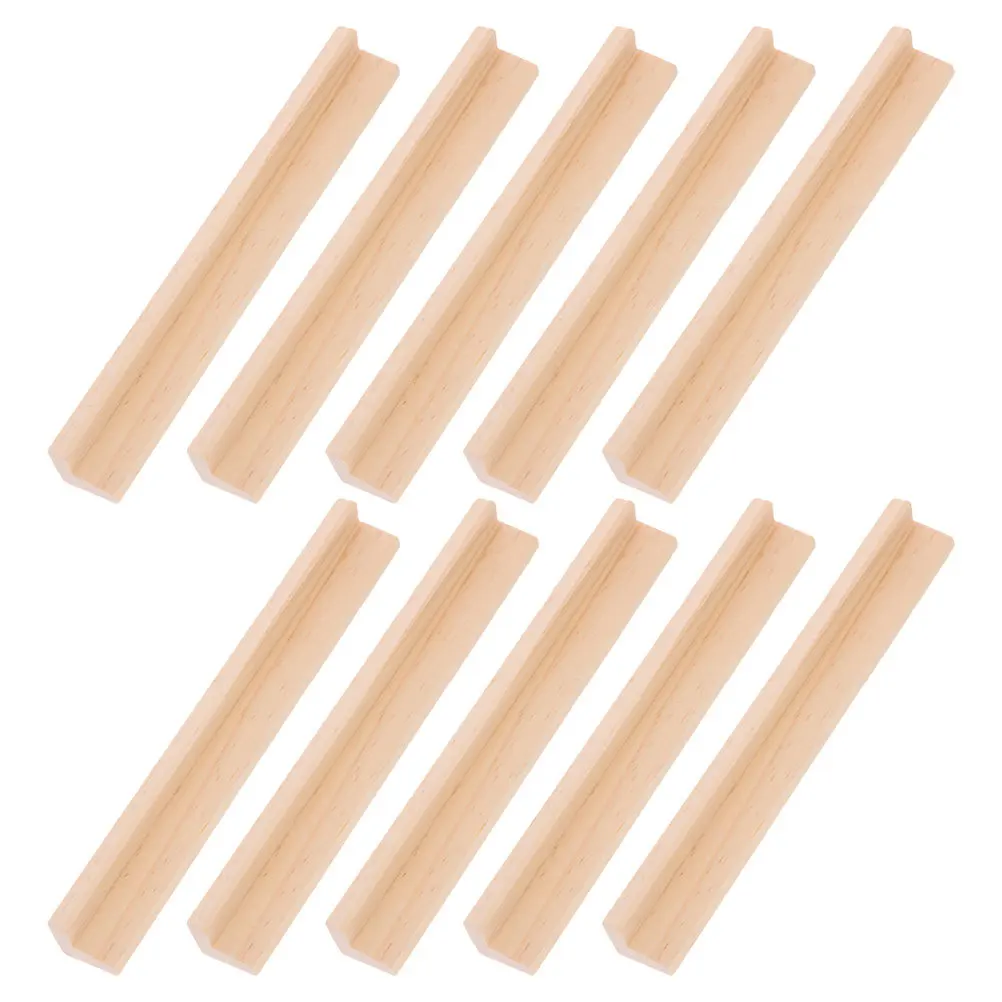 10 قطعة صواني الدومينو الخشبية رفوف سطح المكتب قواعد متعددة الوظائف عرض إبداعي قوس الدومينو حامل عرض خشبي