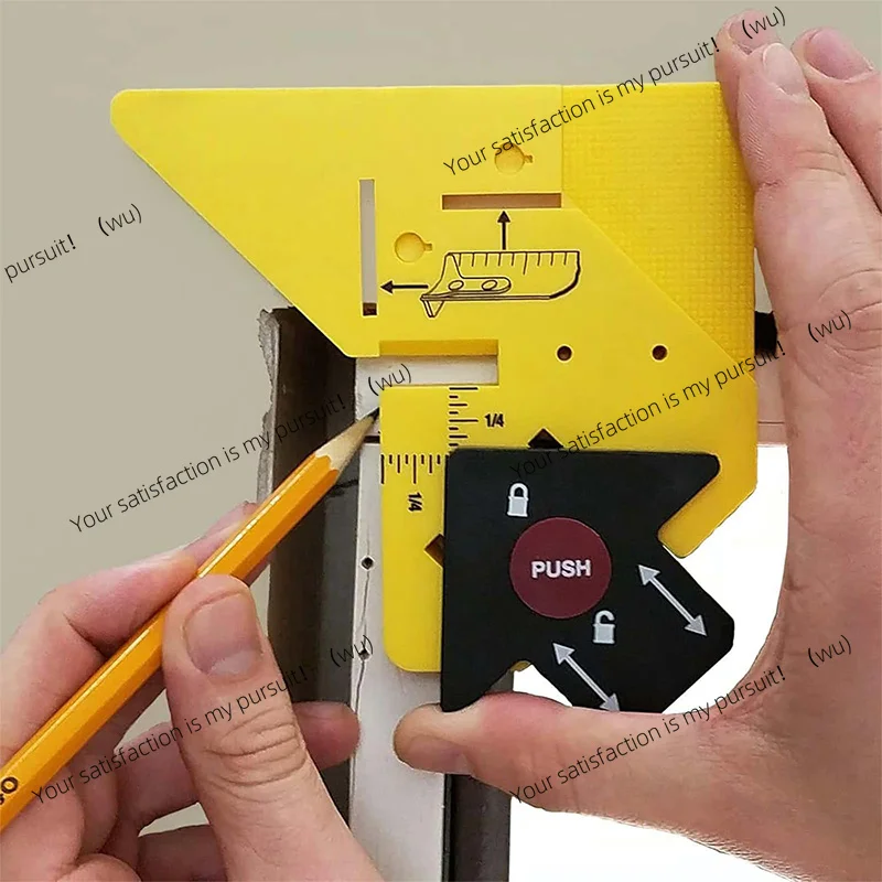 Trim Carpentry Aid, Trim Tool, 45° Miter Angle Marker And Adjustable Spacing Guide For Window Door Trim Installation Accessories