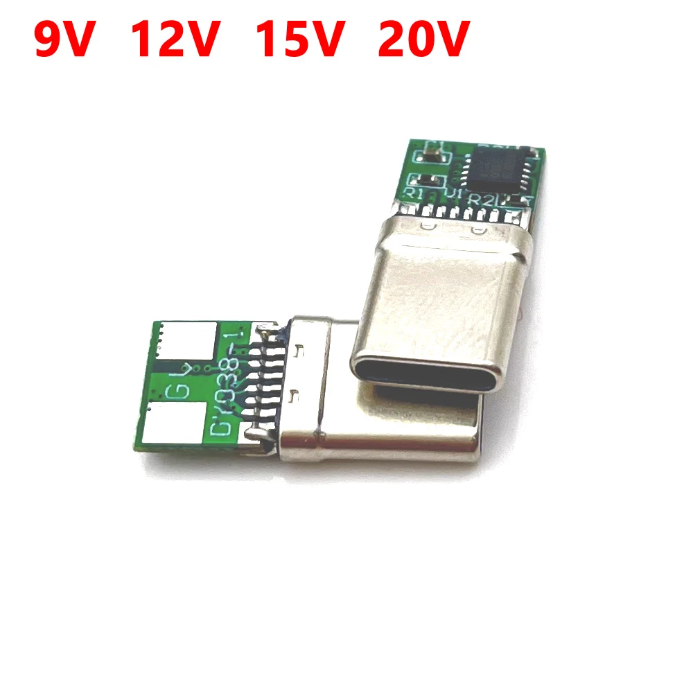 PD/QC Decoy Board Fast Charge 9V 12V 15V 20V PD decoy module PD 2 3.0 DC trigger cable USB Type-C male plug QC4 charge connector