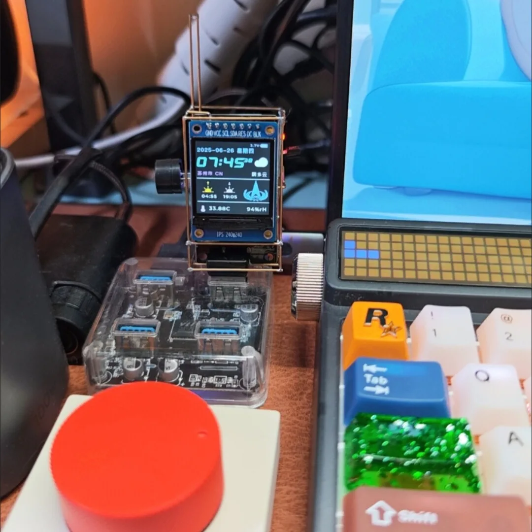 ของตกแต่งโต๊ะทำงาน DIY ของขวัญตกแต่งโต๊ะทำงาน นาฬิกาตั้งโต๊ะ WIFI รูปทรงยานลงจอดบนดาวมาร์ส ทำมือ