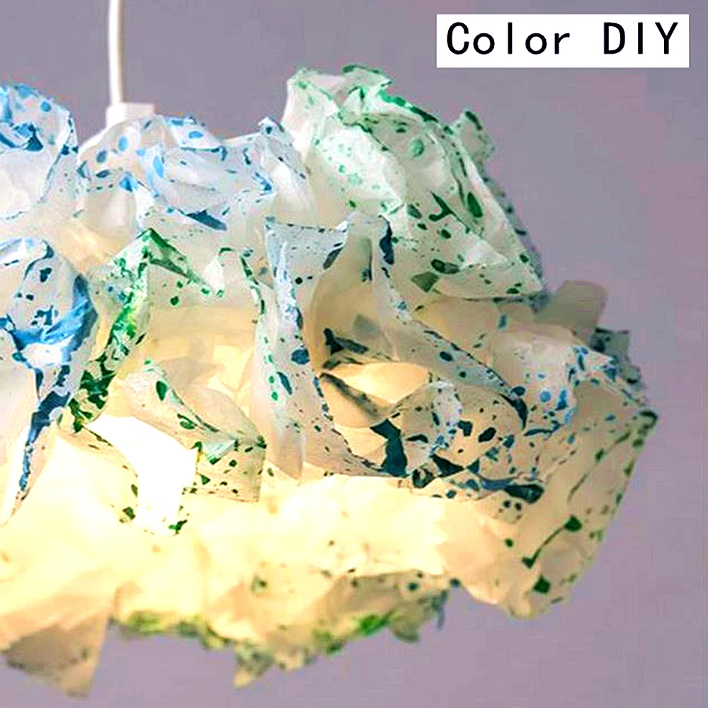 42 سنتيمتر الفن سحابة غطاء مصباح زهرة ضوء الظل عاكس الضوء السقف الديكور الثريا قلادة لغرفة المعيشة غرفة نوم بار استخدام