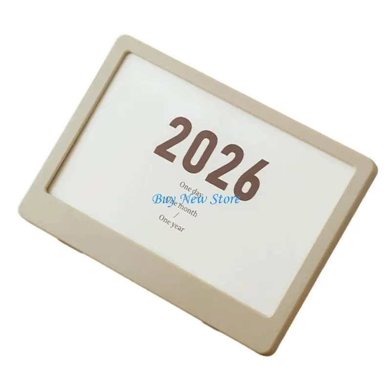 20CE 2026オフィスデスク組織のための調整可能な傾斜角度とフォトフレームを備えた多機能カレンダースタンド