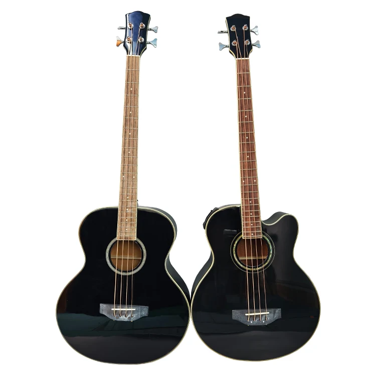 Bajo acústico de bajo de guitarra popular de cuatro cuerdas personalizado OEM de fábrica con pastilla EQ bajo