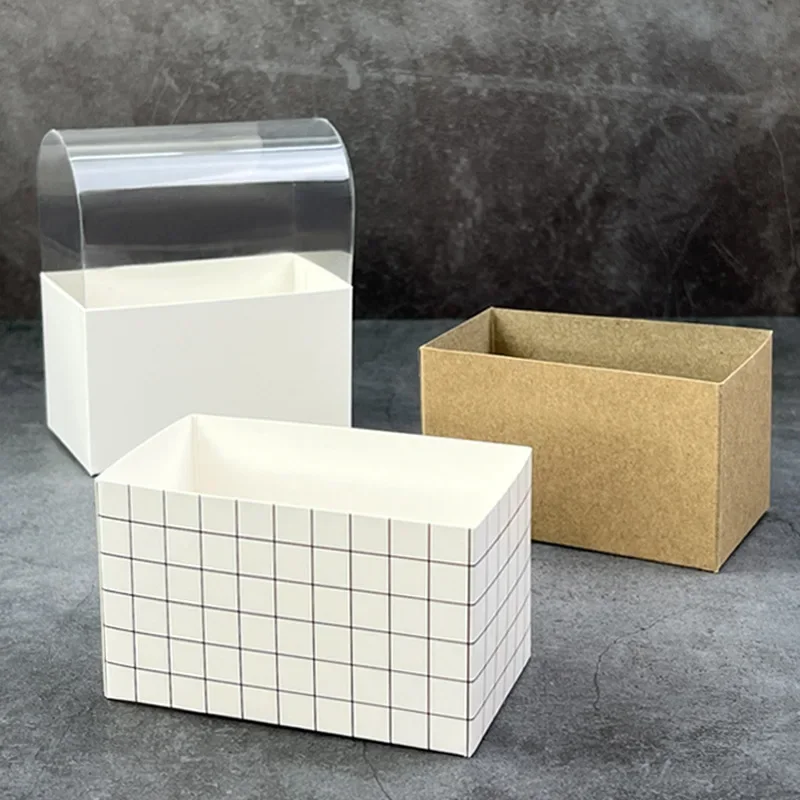 Paquete de 50 Cajas para Llevar Sándwiches, Caja Compacta de Papel Kraft para Empacar Donuts, Hamburguesas y Tostadas, Contenedor para Empacar Pan