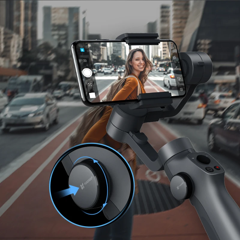 Youpin Funsnap Capture 2 Pan Tilt 3 Axis Handheld Gimbal Stabilizer Smart Phone  Multi Angle Rotation Tracking Zoom Stabilizers