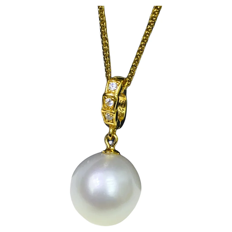 5 قطعة إكسسوارات اللؤلؤ ذاتية الصنع 925 قلادة فضية حامل فارغ ، قلادة على شكل ثعبان من الذهب والفضة ، مع شريط دائري 10-15 مللي متر