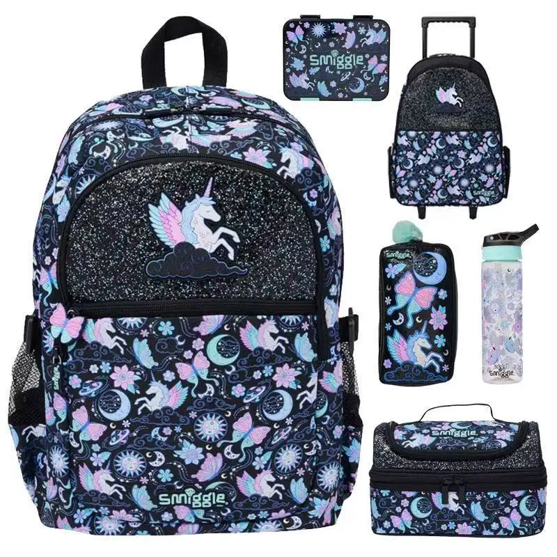 

Оригинальный студенческий рюкзак из серии Rainbow Unicorn, детский рюкзак большой емкости для отдыха на открытом воздухе, сумка для еды, набор тележек, подарок