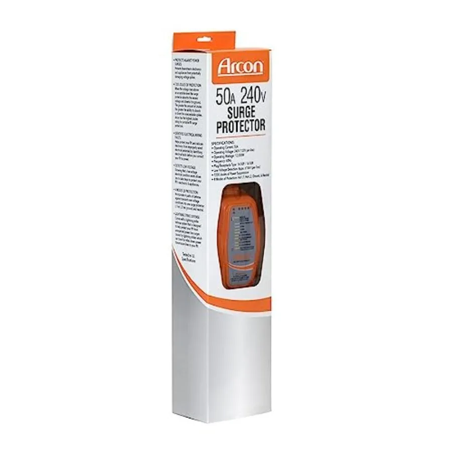19666 Surge Protector 50A 240V for industrial applications, metal housing, black, high-energy absorption