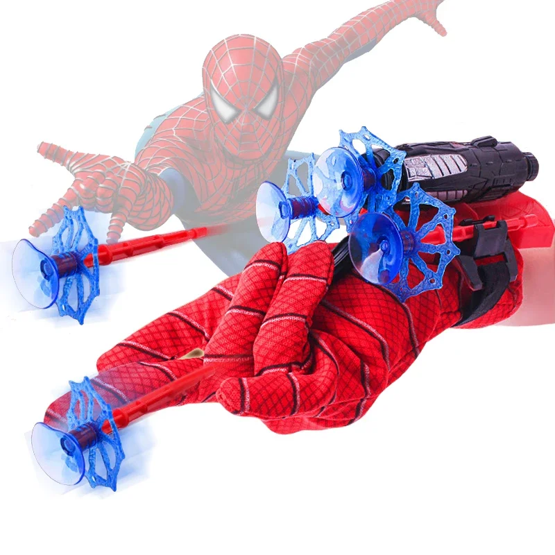 Marvel Spider Man Figure Toys Kids Plastic Cosplay Glove Launcher Set Launcher Wrist Toy Set Funny Boy Children Birthday Gifts