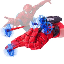 スパイダーマンのスパイダーマンフィギュア,プラスチックのコスプレグローブ,ボールランチャー,手首のおもちゃセット,男の子のための面白い誕生日プレゼント