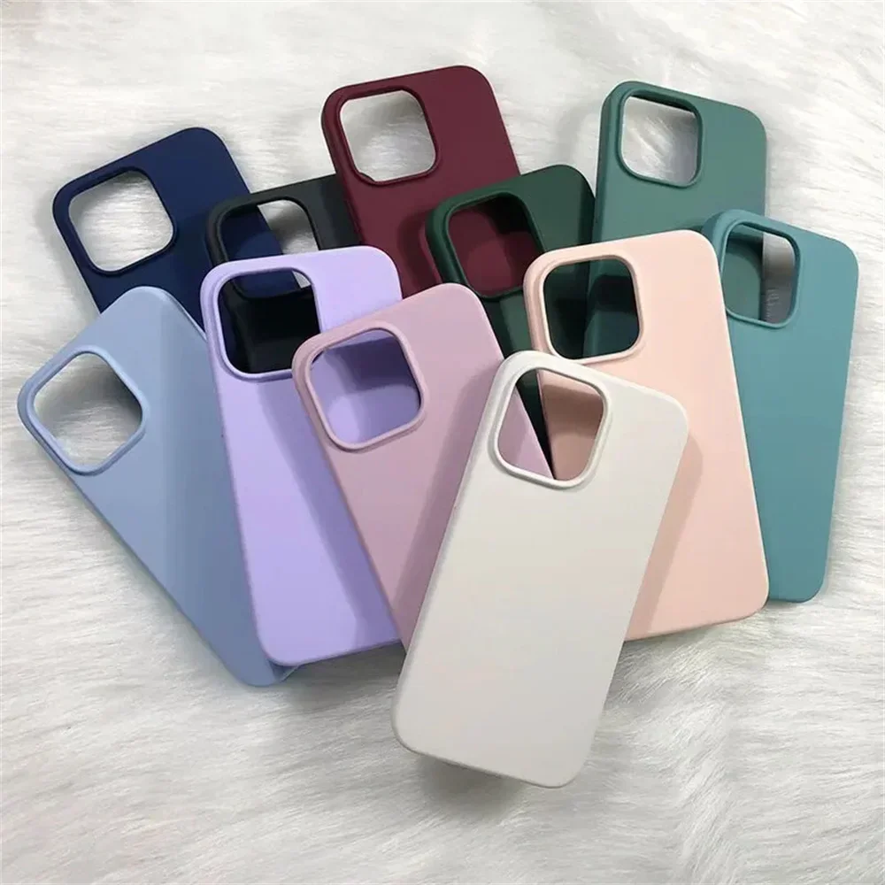

Shockproof Soft Simple Solid Color Phone Case For iPhone 15 13 14 15 Pro Max 12 13 Mini 11 Pro Max Resistant Protection Cover