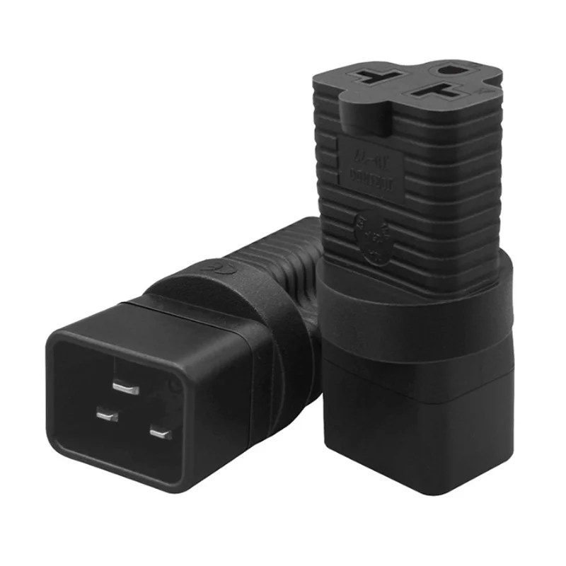 Black PVC copper IEC320- C19 C20 Male to American Standard female 5-15R 5-20R 6-15R 6-20R multi-purpose plug socket converter