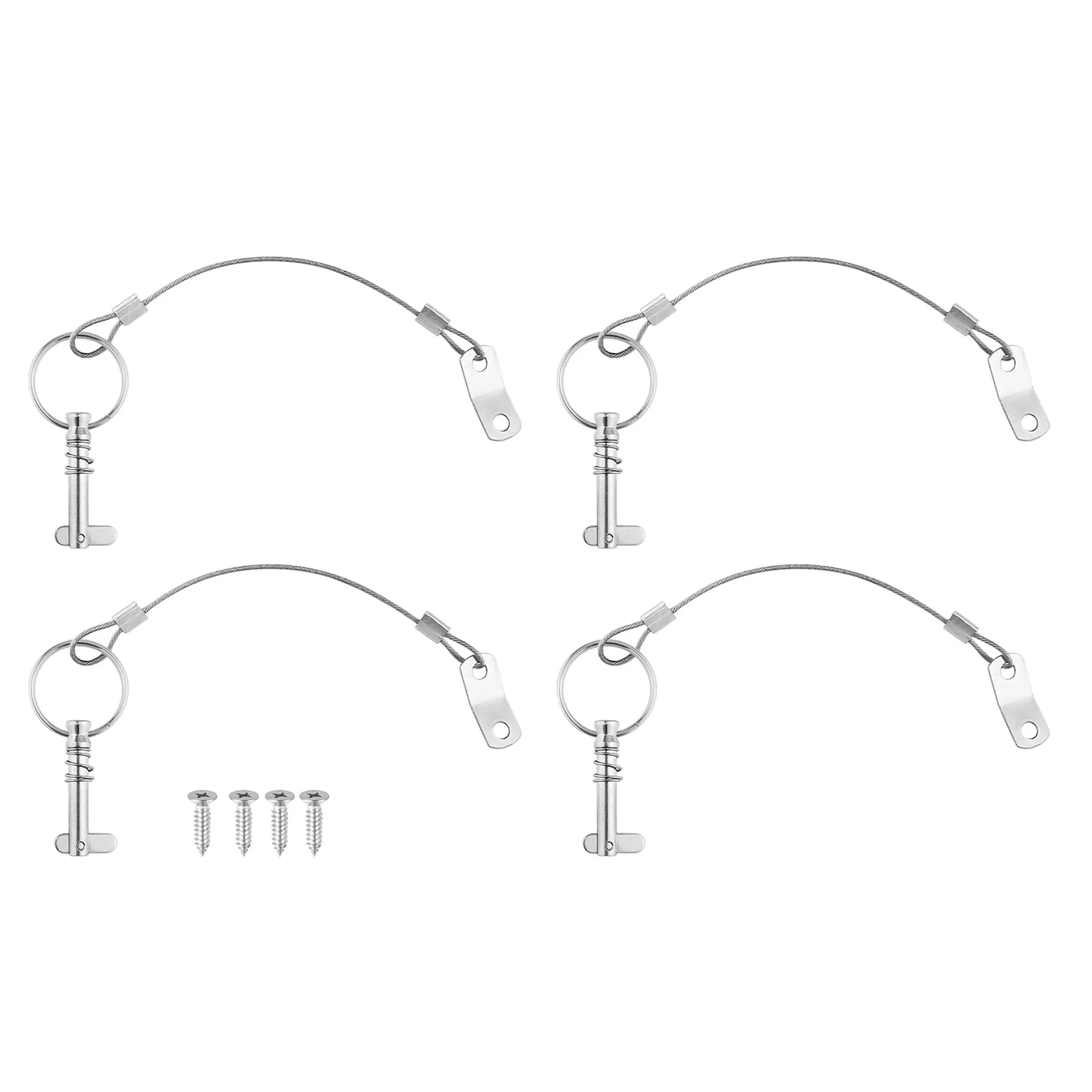 Goupille à dégagement rapide, 4 pièces de diamètre de broche à dégagement rapide, ressort à came de chute, goupille supérieure Bimini en acier, matériel marin F