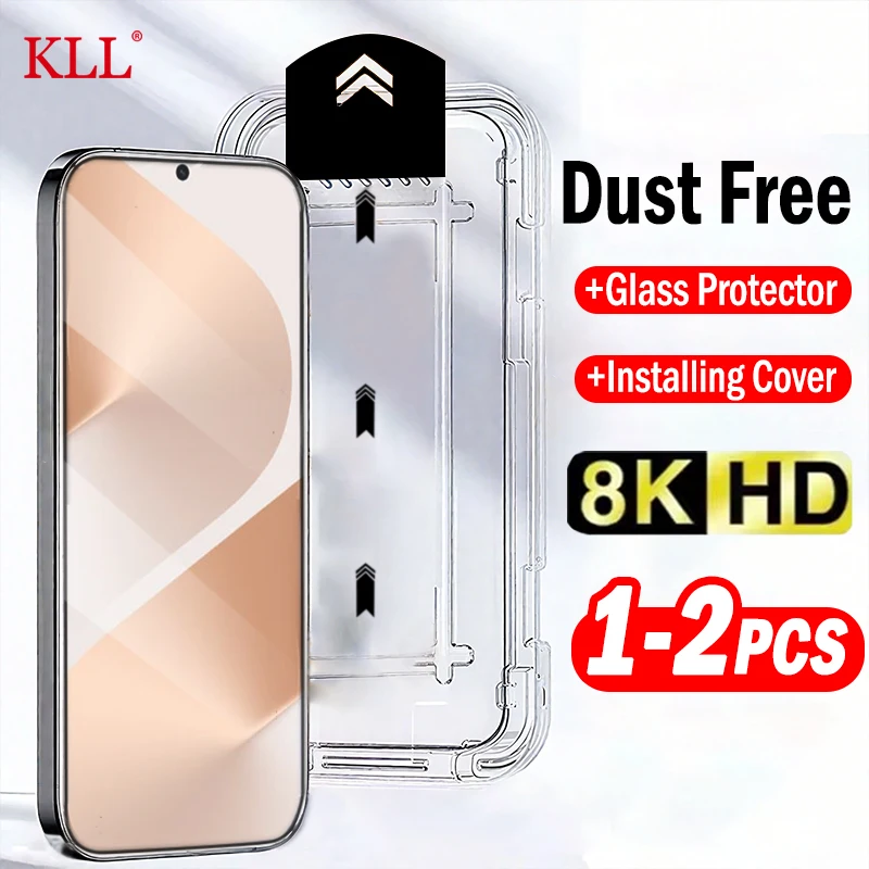 

1-2pcs Dust Removal Easy Installation Screen Protector for Huawei Pura 80 70 Mate 70 60 50 Nova Y91 Y90 Y72 Y70 Y61 Glass