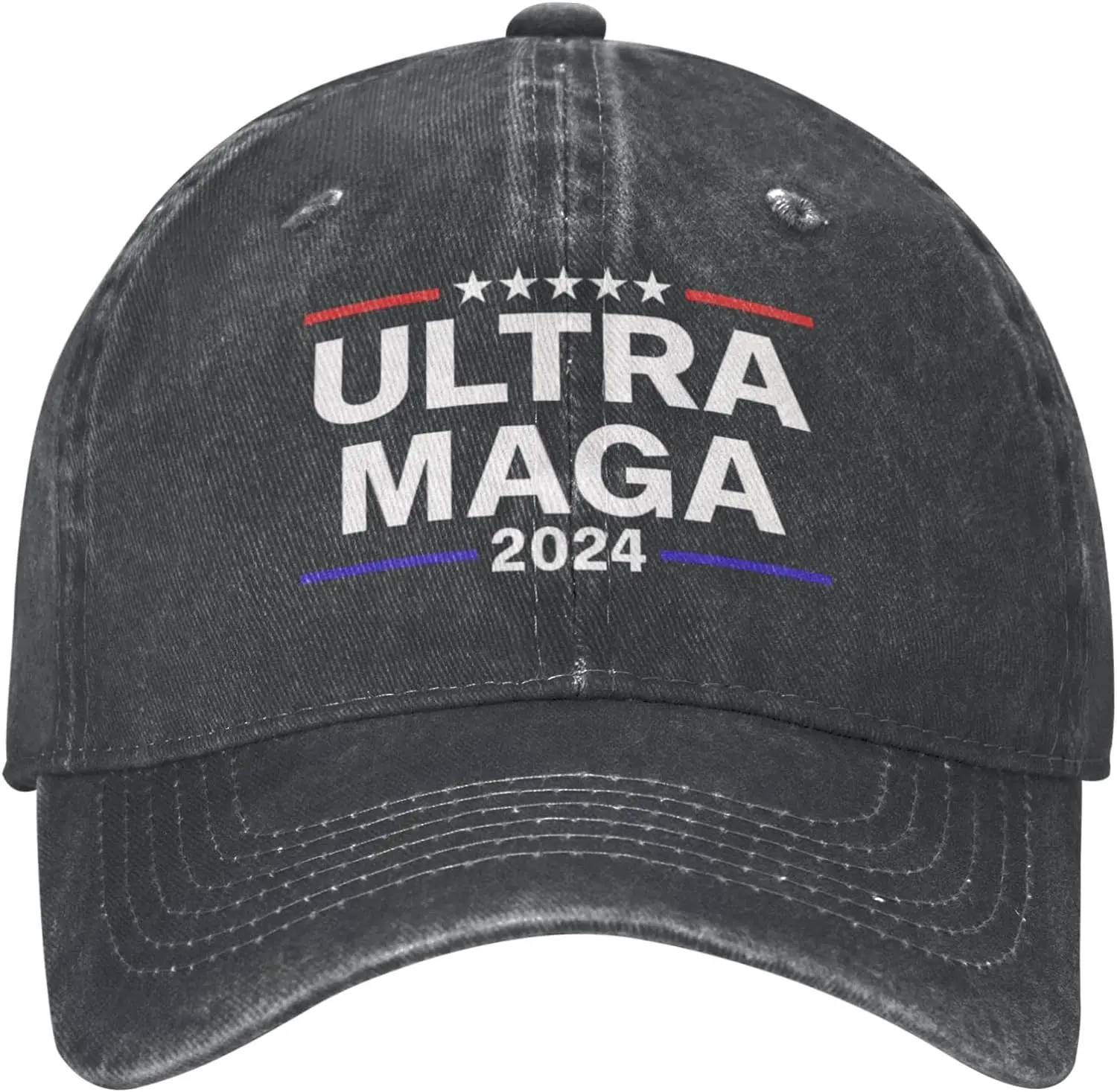 قبعة Ultra MAGA Messy Bun قبعات العلم الأمريكي قبعة بيسبول كلاسيكية قابلة للتعديل من القطن قبعة MAGA