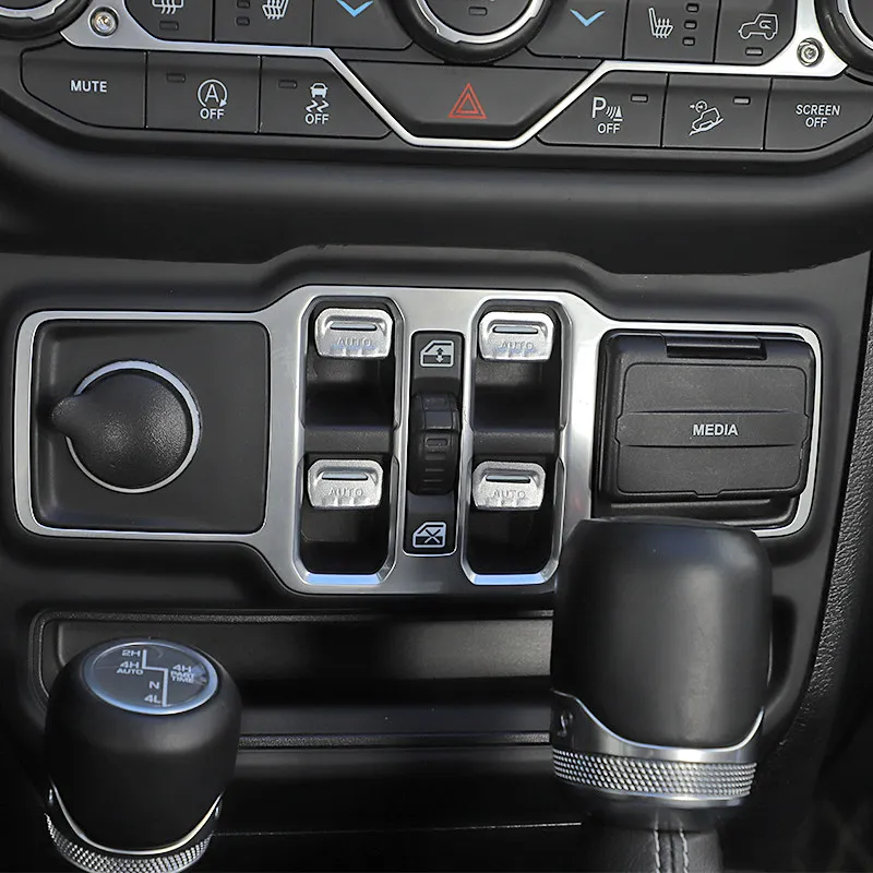 Custom Fit Window Control Switch Trim for Jeep Wrangler JL 4XE 2018+ Interior Modified Accessories Car Accessories Tools view 5