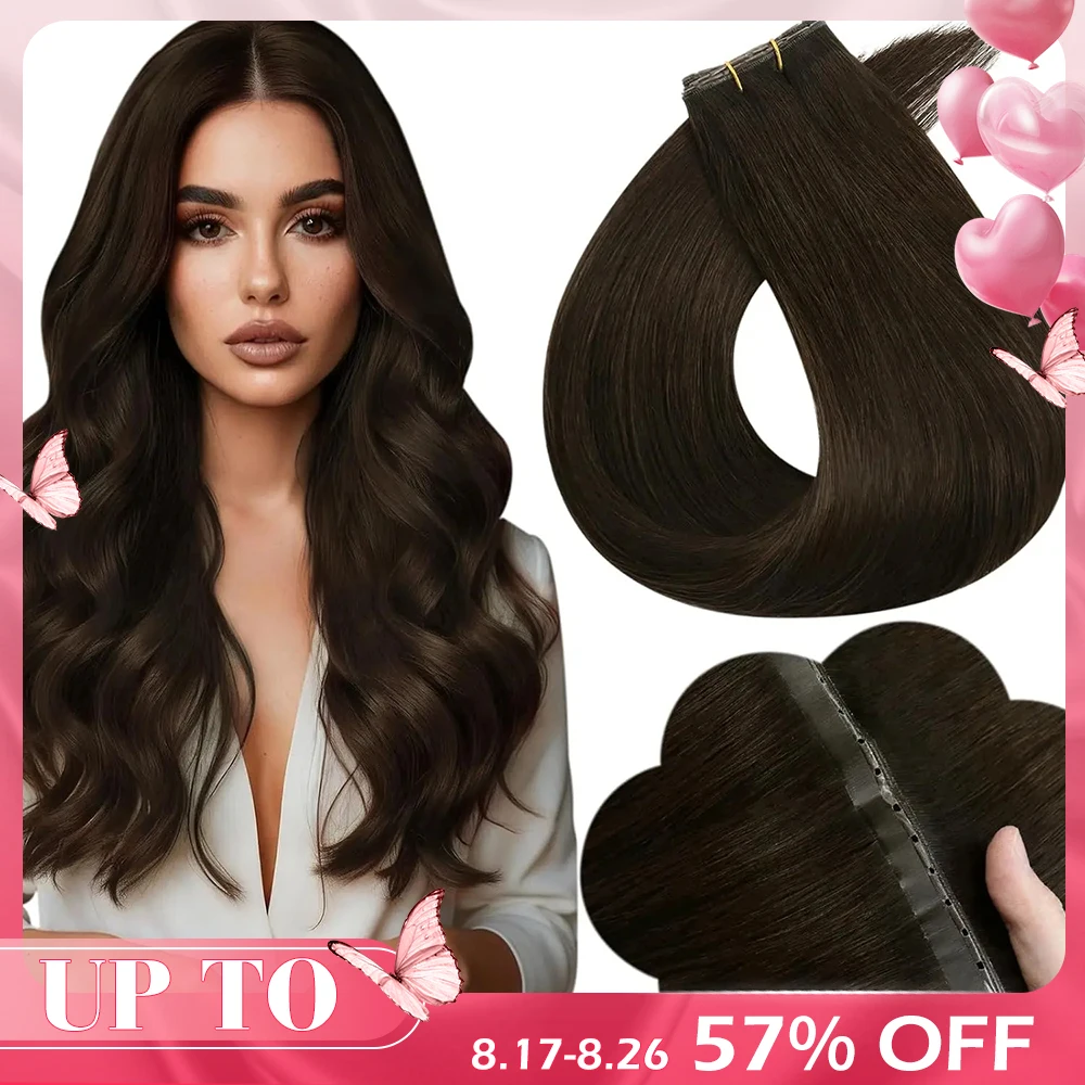 Full Shine 50G Butterfly Weft Haarverlängerungen Genius Weft Extensions Unsichtbare handgebundene Extensions Echthaar für Frauen