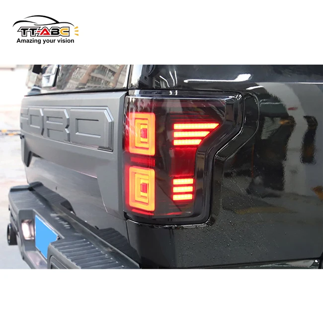 TT-ABC Ready to Ship Factory Wholesales Play and Plug Full LED Tail light  For Ford F150 2015-2019 Smoked Rear Lamp