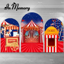 Circus Theme Birthday Party Arch Backdrop Cover Newborn Children Portrait Circus Carnival Baby Shower Photography Backgrounds