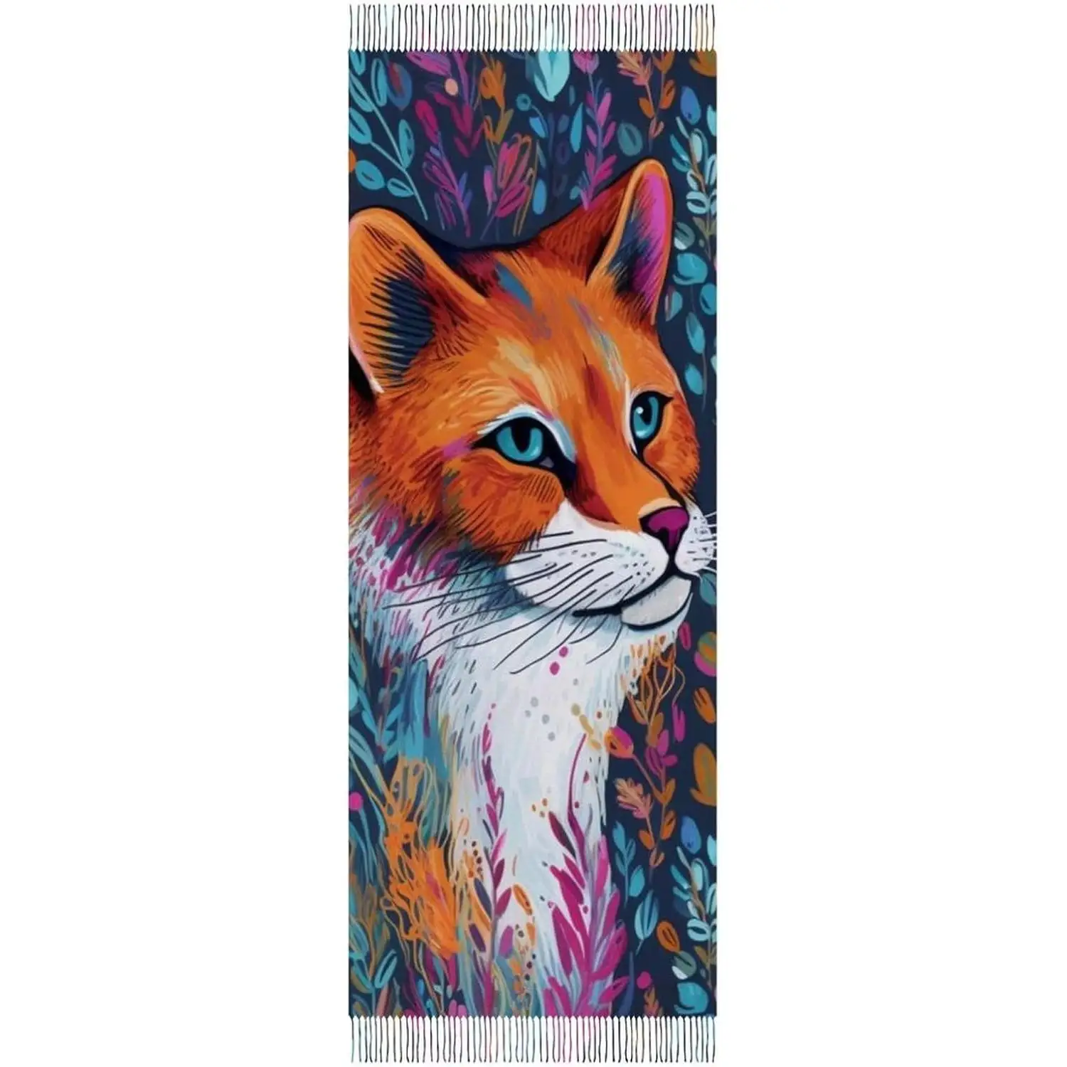 

Шарф с кошачьим принтом для женщин, теплые мягкие шарфы, модная шаль с бахромой, повседневное одеяло с кисточками, шарф для подарка, женский весна, осень, зима