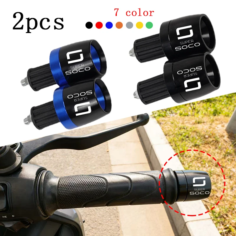 Motorcycle Hand Grips Handle Bar End Cap For Super Soco CPx CUmini CUx TC 50 TC Max Wanderer TCMax Accessories CNC