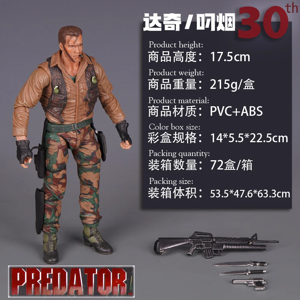 2026 Nieuwe Neca Predator Jungle Extraction Nederlandse Actiefiguur Schwarzenegger Beeldje Standbeeld Model Bureaudecoratie Speelgoed Cadeau