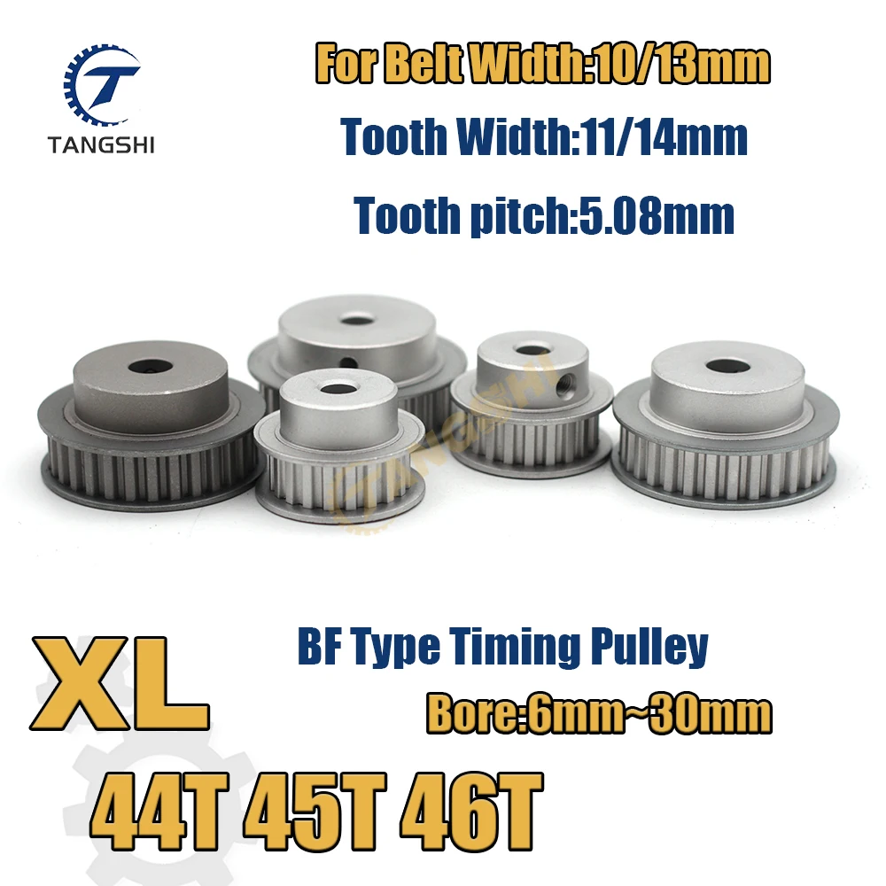 XL 44 teeth 45 teeth 46 teeth Synchronous Timing Pulley Bore 6mm to 30mm for Width 10/13mm Belt XL 44T 45T 45T Timing Pulley