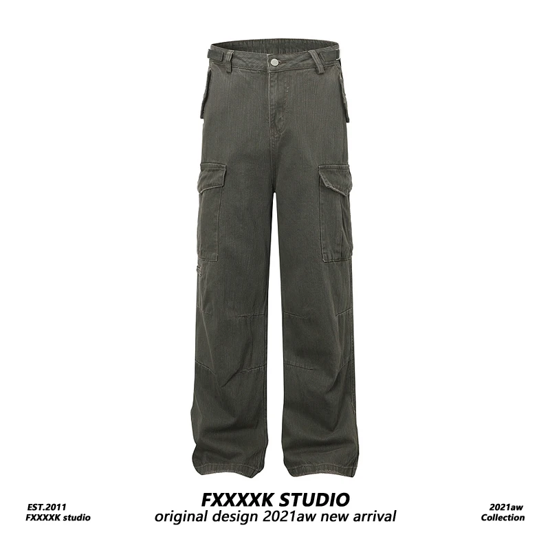 

Мужские повседневные брюки FXK Original American Retro Vintage Waed, прямой крой, универсальные рабочие брюки, лето 2025