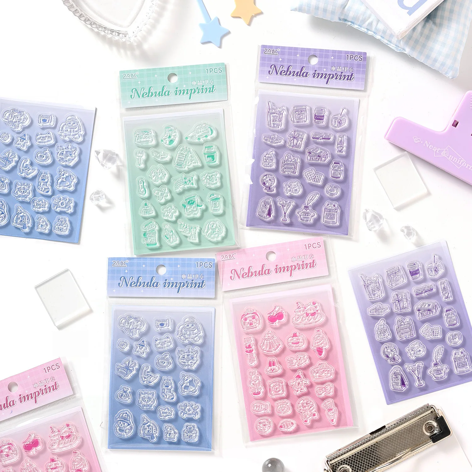 Cartoon Pattern Clear Silicone Stamps, High‑value DIY Materials for Journal, Card & Album Stamping Decoration