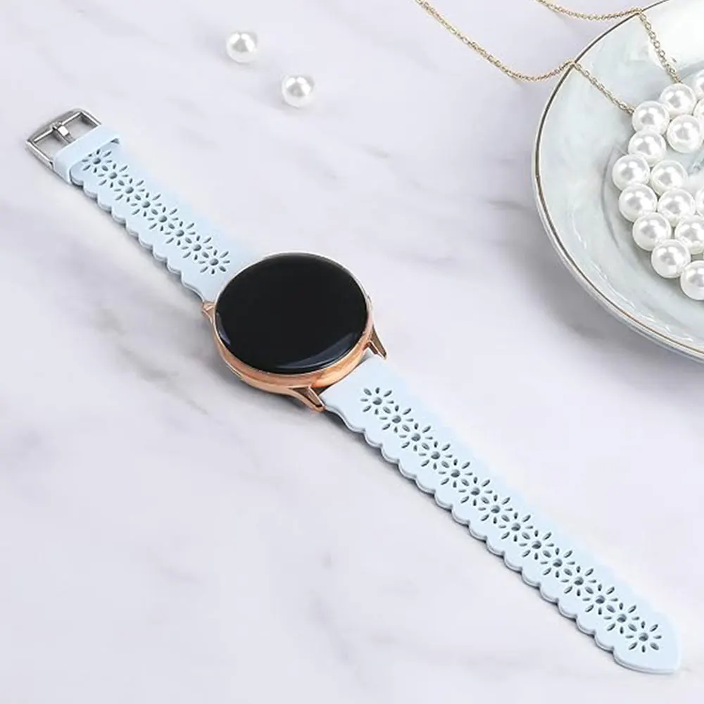 Lace Band for Samsung Galaxy watch 6-5-4-3/6 Classic/Active 2 40mm/44mm sport Silicone 20mm 22mm bracelet huawei gt 3-2-2e Strap