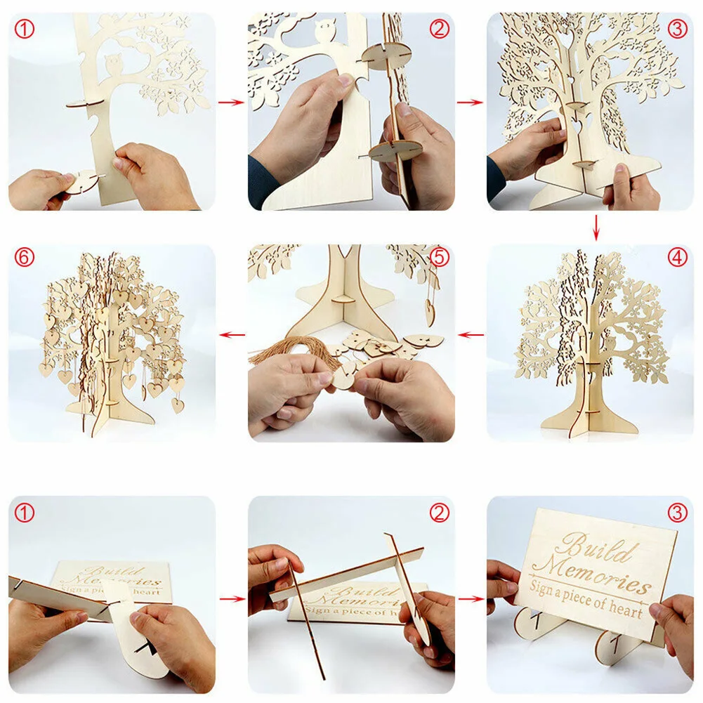 Wedding Guest Book Alternative Wishing Tree Rustic Guest Registry Wedding Reception Decor With 100 Love Pendants