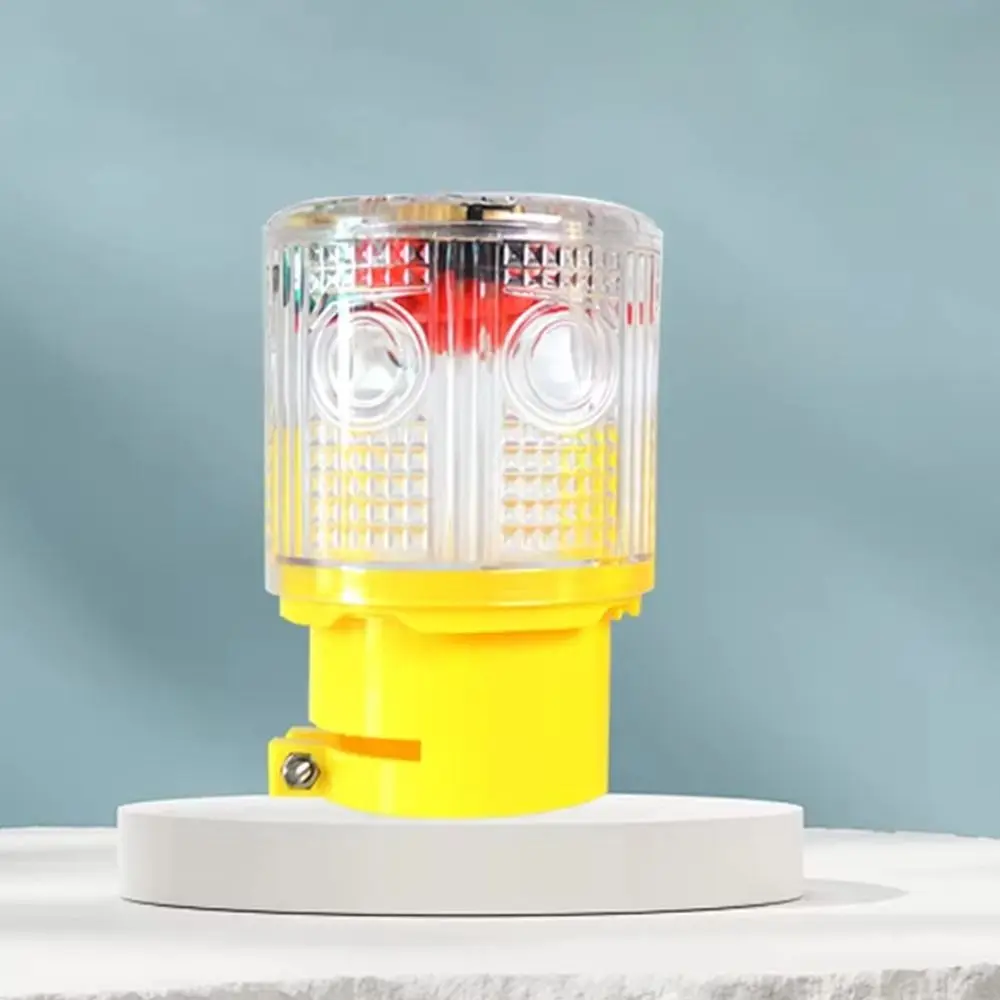 Solar Powered Solar Traffic Warning Light Rain-proof 600mAh Emergency Warning Light Durable Auto Light Sensor