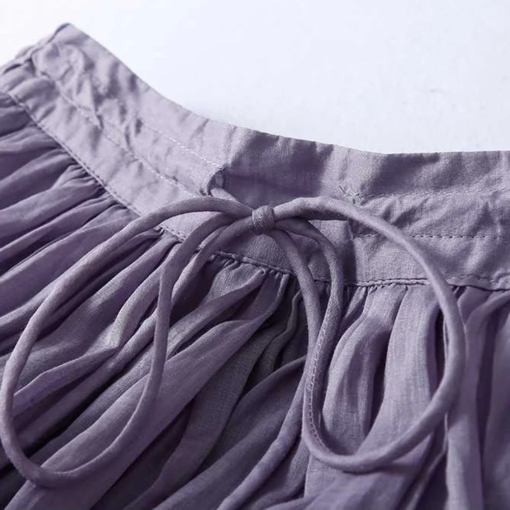 

Elastic Waist Skirt A Line Skirt Casual Outing 2XL Elastic Waist Skirt Women Casual Flowy Dress High Waist Skirt