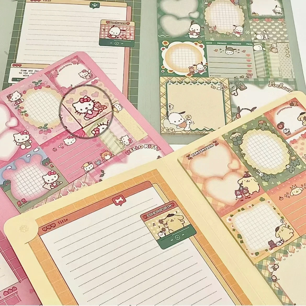 سينامورول Kawaii مرحبا كيتي كتاب الراحة Mymelody Kuromi دفتر لطيف لصق المفكرة طالب مكتب القرطاسية