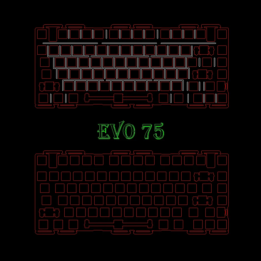 

EVO75 Positioning Plate for Mechanical Keyboard Customized FR4 POM PP PC Carbon Plate Custom Gaming Keyboard Accessories DIY