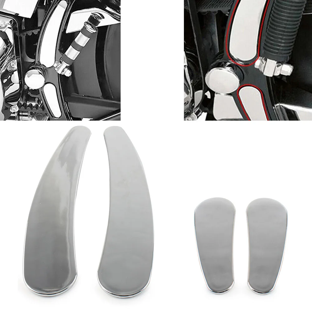 Chrome ABS Swingarm Frame Inserts Kit Decorative Cover 4Pcs For Harley Davidson Softail Heritage Springer Fatboy 1984-2007