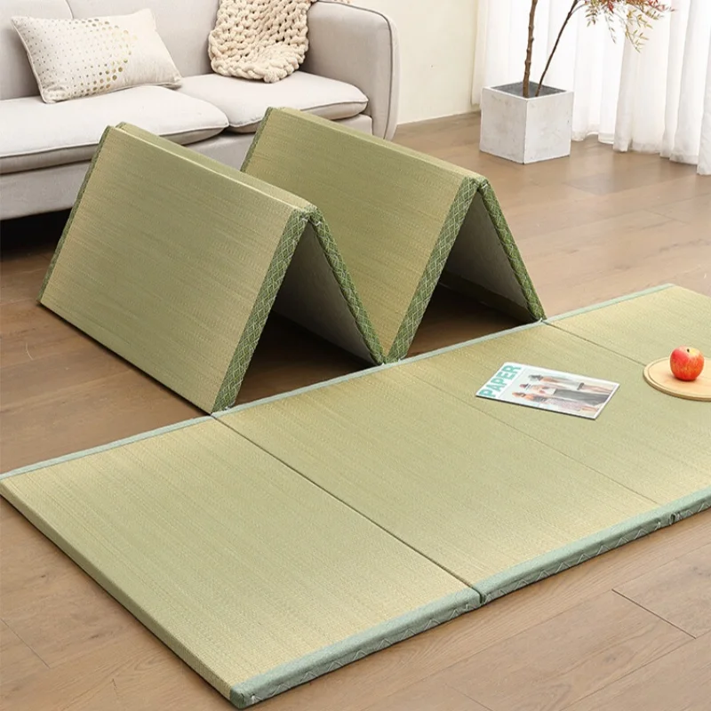 Foldable Japanese Tatami Mat Filling Coconut Fiber Rectangle Large Carpet Apartment Bedroom Sleeping Flooring Futon Mattress