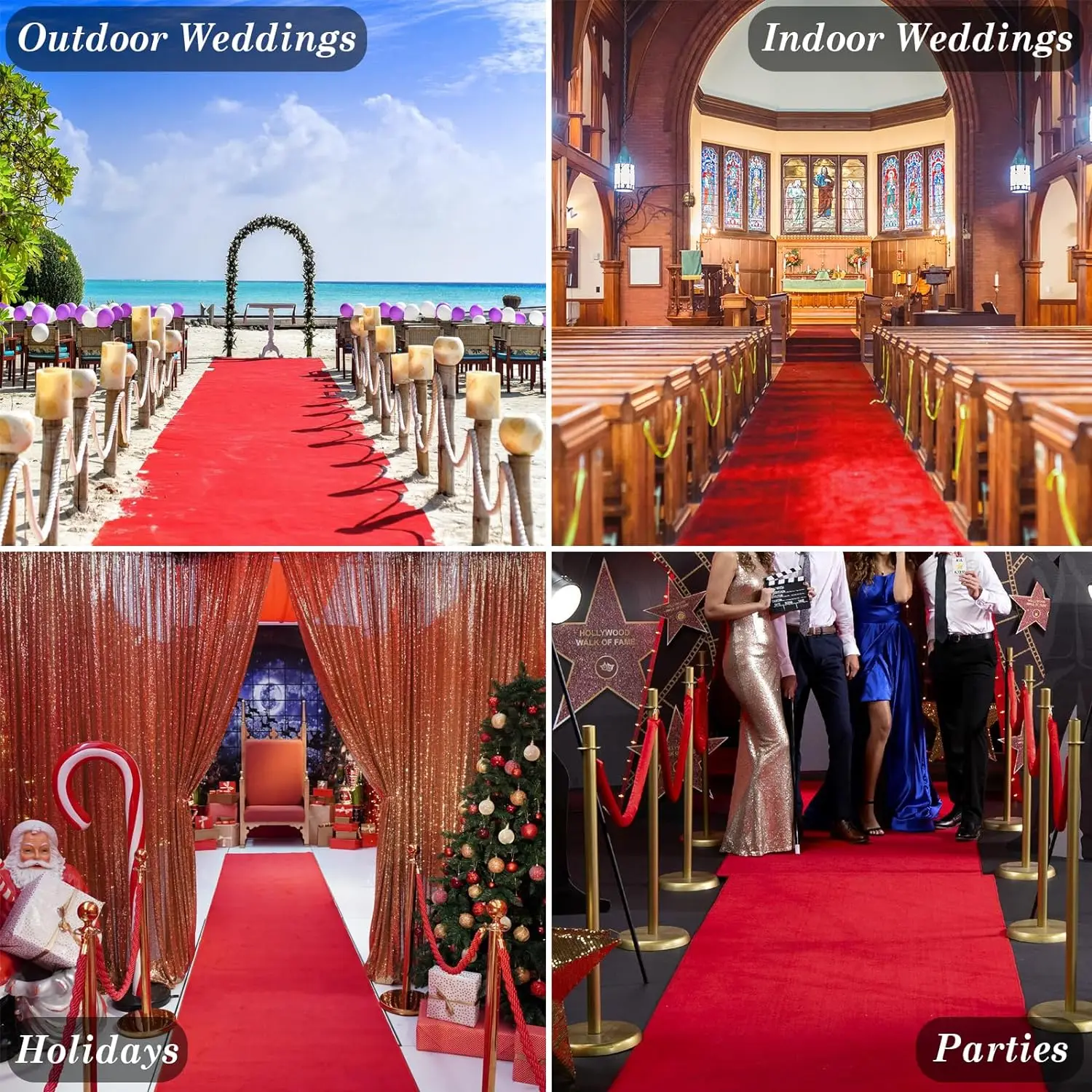 White Red Wedding Carpet, Hotel Runway Carpet, Runway Carpet, Proposal Valentine\'s Day Party Decoration Carpet