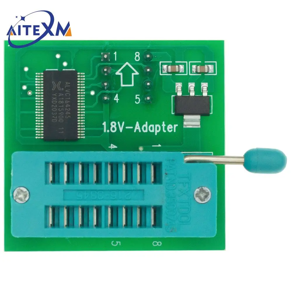 AITEXM Aapter de 1,8 V para Iphone o placa base 1,8 V SPI Flash SOP8 DIP8 W25 uso en programadores TL866CS TL866 EZP2010 EZP2013 CH341