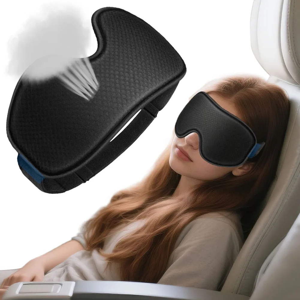

Breathable Memory Foam Sleep Mask Soft Night Masks with Adjustable Elastic Strap Eye Cover Patch for Men Women Sleeping