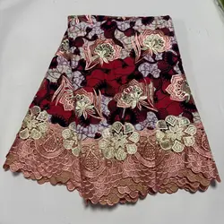 6Yards2026 Latest High Quality Popular Delicate Embroidered Holland Wax lace With Stones Fabric For Party Evening Dress NN5628_Z
