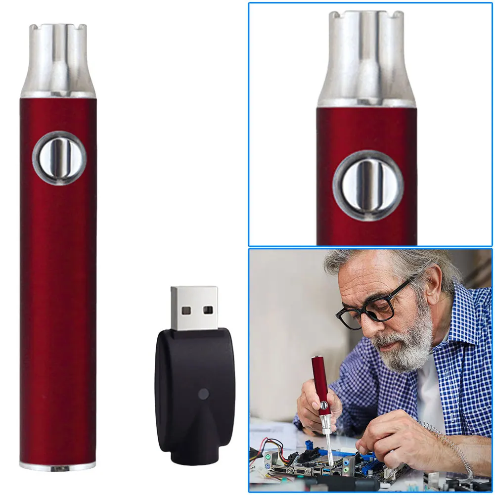 Pluma de herramienta de soldador inalámbrico, soldador eléctrico recargable con USB, 5V, 8W, ajuste de temperatura, herramienta de reparación de