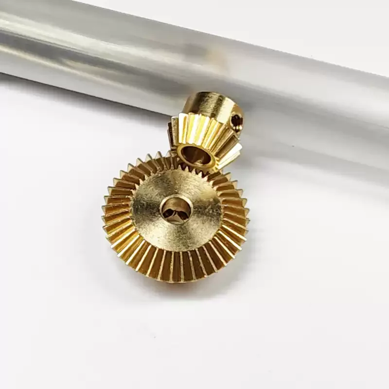 

0.5M 1:2 bevel gear 20/40 teeth reduction 90 degree transmission model static modification DIY brass umbrella gear set